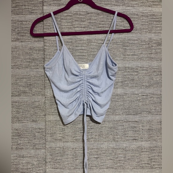 MOD On Trend Boutique Drawstring Rib Knit Cami Crop Top - Picture 7 of 9